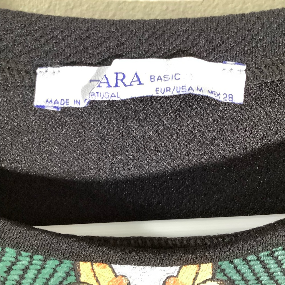 Zara Basic Short Sleeve Printed Top - image 5